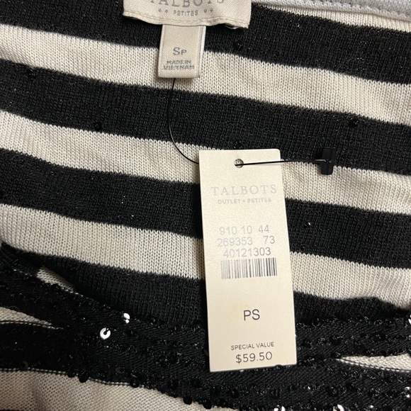 Talbots • Black/ White • Shimmering • Sweater • Size Small (P) • New/ Tags - Picture 16 of 16